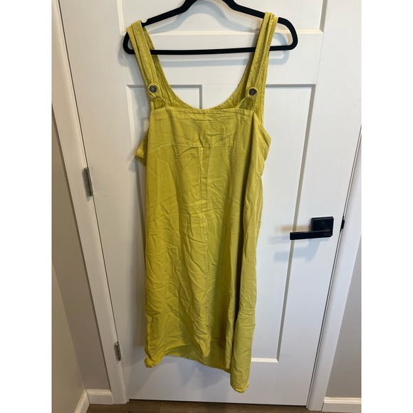 Vintage Froxx Lime Green y2k 90s USA Floral Embroidered Maxi Dress Size L - Picture 9 of 10